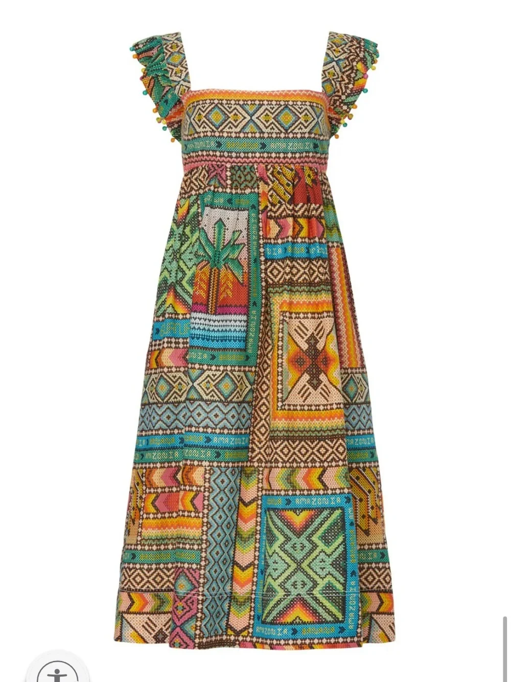 FARM Rio Banana Scarves Printed Midi Dress - Picture 4 of 9